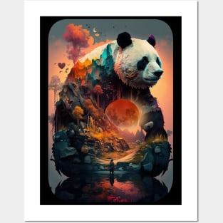 Panda Moon Posters and Art